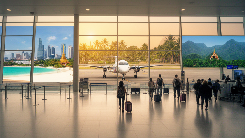 Correspondance dans un aéroport thaïlandais vers Bangkok, Phuket ou Chiang Mai après un vol depuis la France